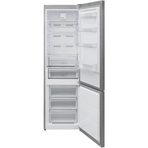 Heinner HCNF-V366SE++, 366 L, No Frost, Clasa E, Display, Control electronic, Iluminare LED, 201 cm, Argintiu