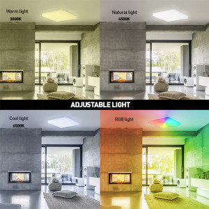 Tellur Plafoniera WiFi Smart RGB, 24W, Patrata, Alb