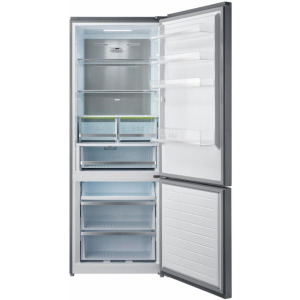 Heinner HCNF-M435INVHXE++, 435 L, Clasa E, No Frost, Inverter, InoxCool, Control electronic, Iluminare LED, 180 cm, Inox