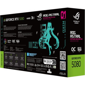 ASUS GeForce RTX 5080 ROG Astral OC HATSUNE MIKU EDITION 16GB GDDR7 256-bit DLSS 4.0