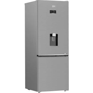 Beko B3RCNE564HDXB1, 490 L, Clasa E, No Frost, HarvestFresh, AeroFlow, Dozator apa, Control electronic, 192 cm, Metal Look