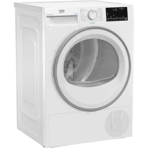 Beko B3T48239W EU, Pompa de caldura, 8 kg, Clasa D, EcoGentle, SteamCure, Iluminare interioara, Alb