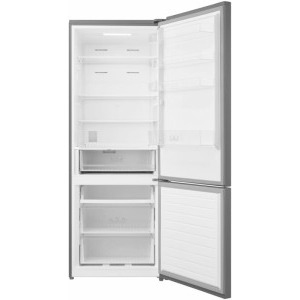 Heinner HCNF-M435INVXE++, 435 L, Clasa E, Full No Frost, Inverter, Control electronic, 188 cm, Inox