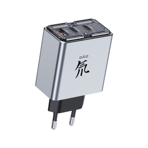 ZTE Nubia DAO 80W GaN, cablu inclus 100W, 3 porturi USB, Compatibil smartphone, laptop USB Type-C