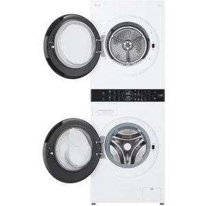 LG WashTower WT1210WWF, Spalare 12 kg, Uscare 10 kg, 1400 RPM, Clasa A, Dual Inverter Heat Pump, TurboWash360, Auto Sense AI DD, Smart Pairing, Allergy Care, ThinQ, Alb