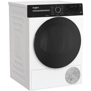 Whirlpool WP C9WBS EE, Pompa de caldura, 9 kg, Clasa C, Inverter, 6th Sense, Precision Dry, Adaptive Dry, Iron Touch, HomeWizz, Alb