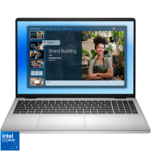 DELL 16'' DC16251, FHD+, Procesor Intel® Core™ 7 150U (12M Cache, up to 5.40 GHz), 16GB DDR5, 512GB SSD, Intel Graphics, Linux, Platinum Silver, 3Yr BOS