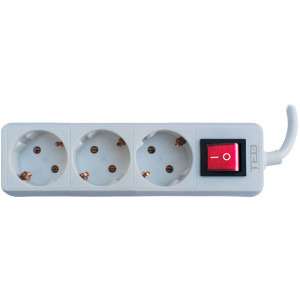 TED 3x Schuko, 1.5m, alb