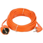 Priza/prelungitor TED 1x Schuko, 10m, portocaliu