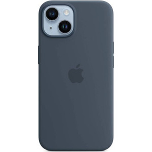 Apple Protectie pentru spate, material silicon, cu MagSafe pentru iPhone 14 Plus, culoarea Storm Blue
