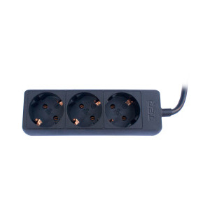 TED 3x Schuko, 3m, negru