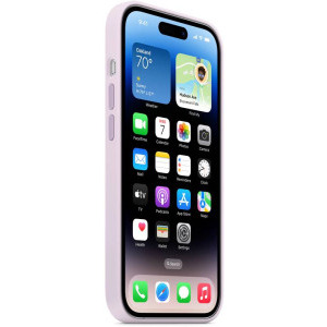 Apple Protectie pentru spate, material silicon, cu MagSafe pentru iPhone 14 Pro, culoare Lilac