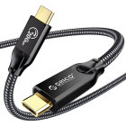 Cablu de date / adaptor Orico CM32, USB-C Male la USB-C Male, 2 m, Black, amperaj maxim suportat 5A