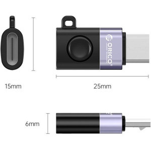 Orico 1x microUSB Male - 1x USB-C Female