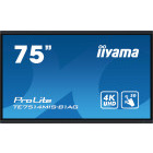 Monitor LED IIyama ProLite TE7514MIS-B1AG Smart Touchscreen 75 inch UHD VA 8 ms 60 Hz USB-C