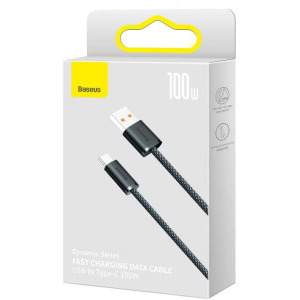 Baseus Dynamic Series CALD000616, USB Male la USB-C Male, PD 100W, Fast Charging, 1 m, Grey