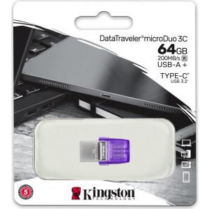 Kingston DataTraveler MicroDuo 3C 64GB USB 3.0