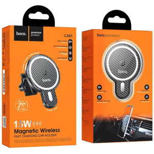 Hoco CA85, Wireless Qi, Quick Charge, 15W, MagSafe, Black