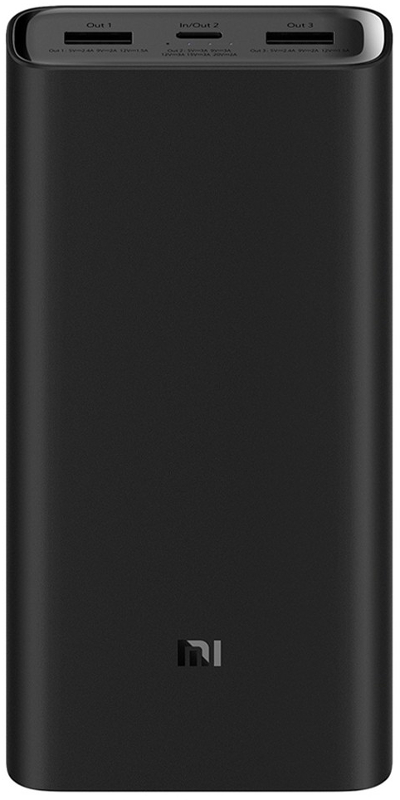 Baterie externa Xiaomi Mi Power Bank 3 Pro, 20000 mAh, 2x USB, 1x USB-C, Power Delivery 3.0, Black