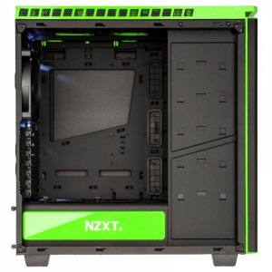 NZXT H440 Matte Black - Glossy Green Trim
