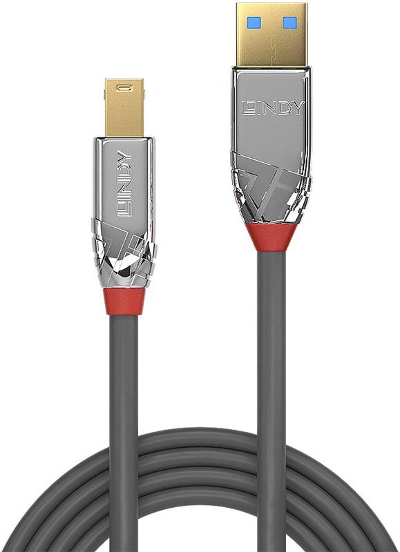 Cablu periferice LINDY Cromo, USB 3.0 Male tip A - USB 3.1 Male tip B, 3m, argintiu