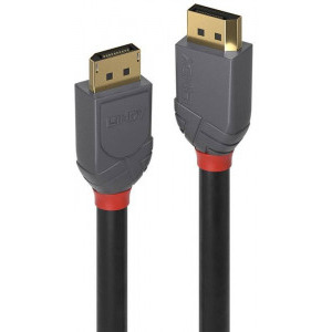 LINDY Anthra, DisplayPort Male - DisplayPort Male, v1.4, 1m, negru-gri