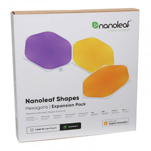 Nanoleaf Panouri extindere Shapes Hexagons, Wi-Fi, LED, RGB compatibil Apple HomeKit, Google Assistant, 3 panouri