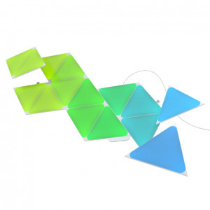 Nanoleaf Starter Kit Shapes Triangles, Wi-Fi, LED, RGB compatibil Apple HomeKit, Google Assistant, 15 panouri