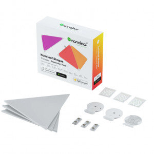 Nanoleaf Panouri extindere Shapes Triangles, Wi-Fi, LED, RGB compatibil Apple HomeKit, Google Assistant, 3 panouri