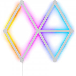 Nanoleaf Starter Kit Lines, Wi-Fi, LED, RGB compatibil Apple HomeKit, Google Assistant, 9 bucati