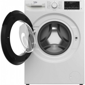 Beko B3WFU7704WB, Slim, 7 kg, 1000 RPM, Clasa D, Recycled Tub, ProSmart Inverter, AddXtra, Hygiene+ SteamCure, AutoClean Detergent Drawer, Fast+, Alb