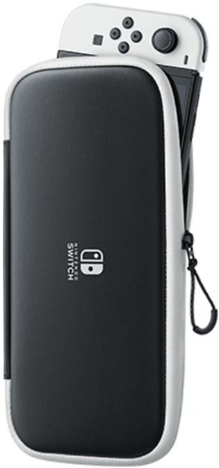 Accesoriu gaming Nintendo Switch Lite Carrying Case & Screen Protector, Black & White