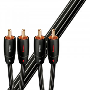 Audioquest Tower, 2x RCA Male - 2x RCA Male, 8m, negru-alb