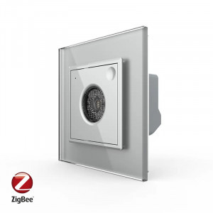 Livolo Senzor Control Sunet si Lumini cu Rama din Sticla, Protocol Zigbee, Gri