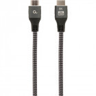 Cablu video Gembird Select Plus, HDMI Male - HDMI Male, v2.1, 1m, negru-gri