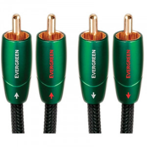 Audioquest Evergreen, 2x RCA Male - 2x RCA Male, 1m, negru-verde