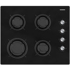 Plita incorporabila Heinner HBH-M402IEGBK, Gaz, 4 arzatoare, Aprindere electrica integrata, Sistem de siguranta, 60 cm, Negru