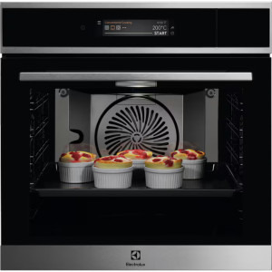 Cuptor incorporabil Electrolux EOA9S31CX, Electric, 70 L, Autocuratare hidrolitica, CookView, Steamify, My Electrolux Kitchen, Grill, Clasa A++, Negru/Inox
