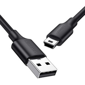 Cablu periferice Ugreen USB tip A 2.0 Male la mini USB Male, 1 m, Negru