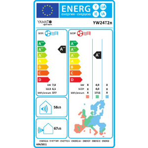 Yamato Optimum YW24T2N, 24000 BTU, Clasa A++/A+, Wi-Fi, Inverter, Golden Fin + Kit instalare inclus