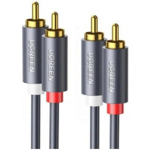 Cablu audio Ugreen AV104, 2x RCA Male - 2x RCA Male, 1.5 m, Negru