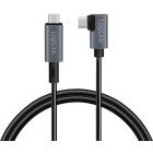 Cablu de date / adaptor Logilink CU0182, USB-C Male la USB-C Male, Angled, 100 W, 1 m, Black