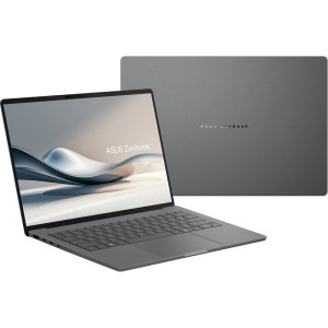 ASUS 14'' Zenbook A14 UX3407QA, WUXGA OLED, Procesor Qualcomm Snapdragon X X1-26-100, 32GB LPDDR5X, 1TB SSD, Qualcomm Adreno, Win 11 Pro, Iceland Gray