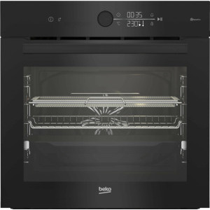 Cuptor incorporabil Beko BBIMA17410BMPW, Electric, 72 L, Autocuratare pirolitica, AirFry, AEROperfect, SteamShine Cleaning, Booster, Clasa A+, Negru