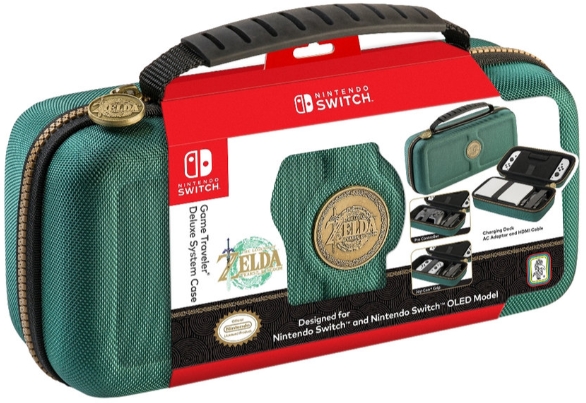 NACON S.A. THE LEGEND OF ZELDA TEARS OF THE KINGDOM - DELUXE CARRYING CASE GREEN - Nintendo Switch