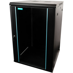 Spacer SPCN-27U-1000-BK-03 27U, Stand alone, 600 x 1000 mm, Glass door, Negru