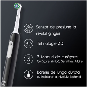 Oral-B Periuta de dinti electrica Pro 1 Negru + Trusa de calatorie