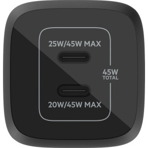 Belkin GaN 45W 2x USB-C, Black
