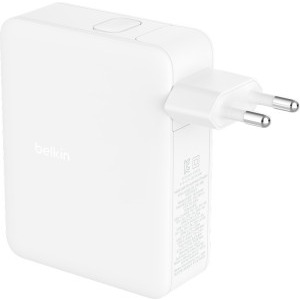 Belkin Gan 140W 3x USB-C, 1x USB, White + adaptoare UK/EU/US