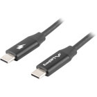 Cablu periferice Lanberg USB-C 2.0 Male la USB-C 2.0 Male, 1.8 m, QC 4.0 60 W, Negru
